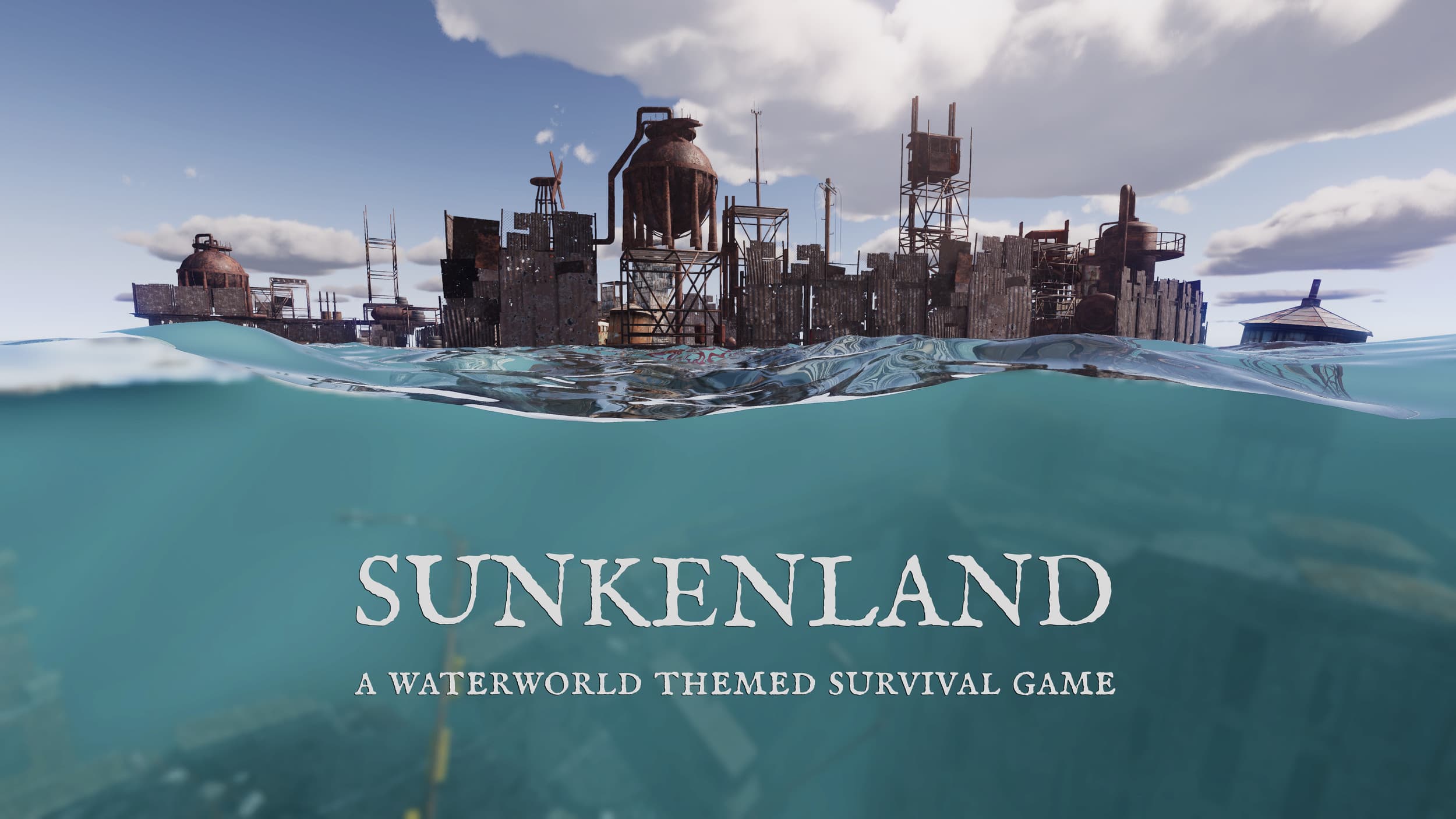 Sunkenland naval combat update showing armed speedboat firing weapons at enemy ship