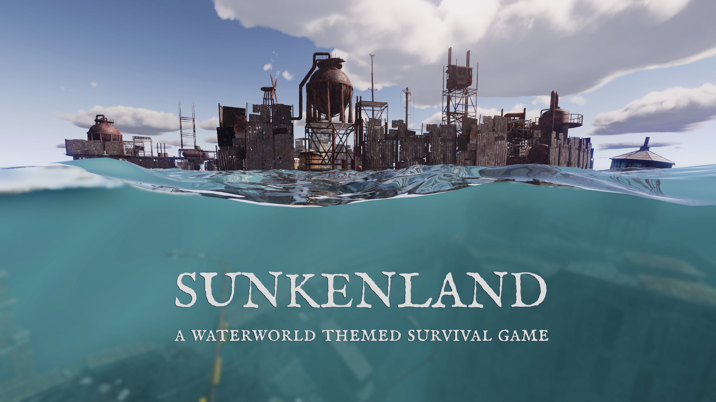 Sunkenland naval combat update showing armed speedboat firing weapons at enemy ship