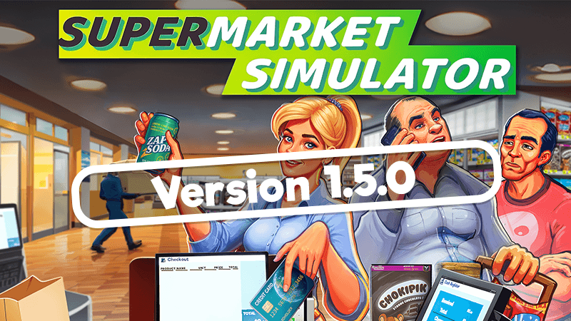Supermarket Simulator store layout with shelves aligned on a grid system