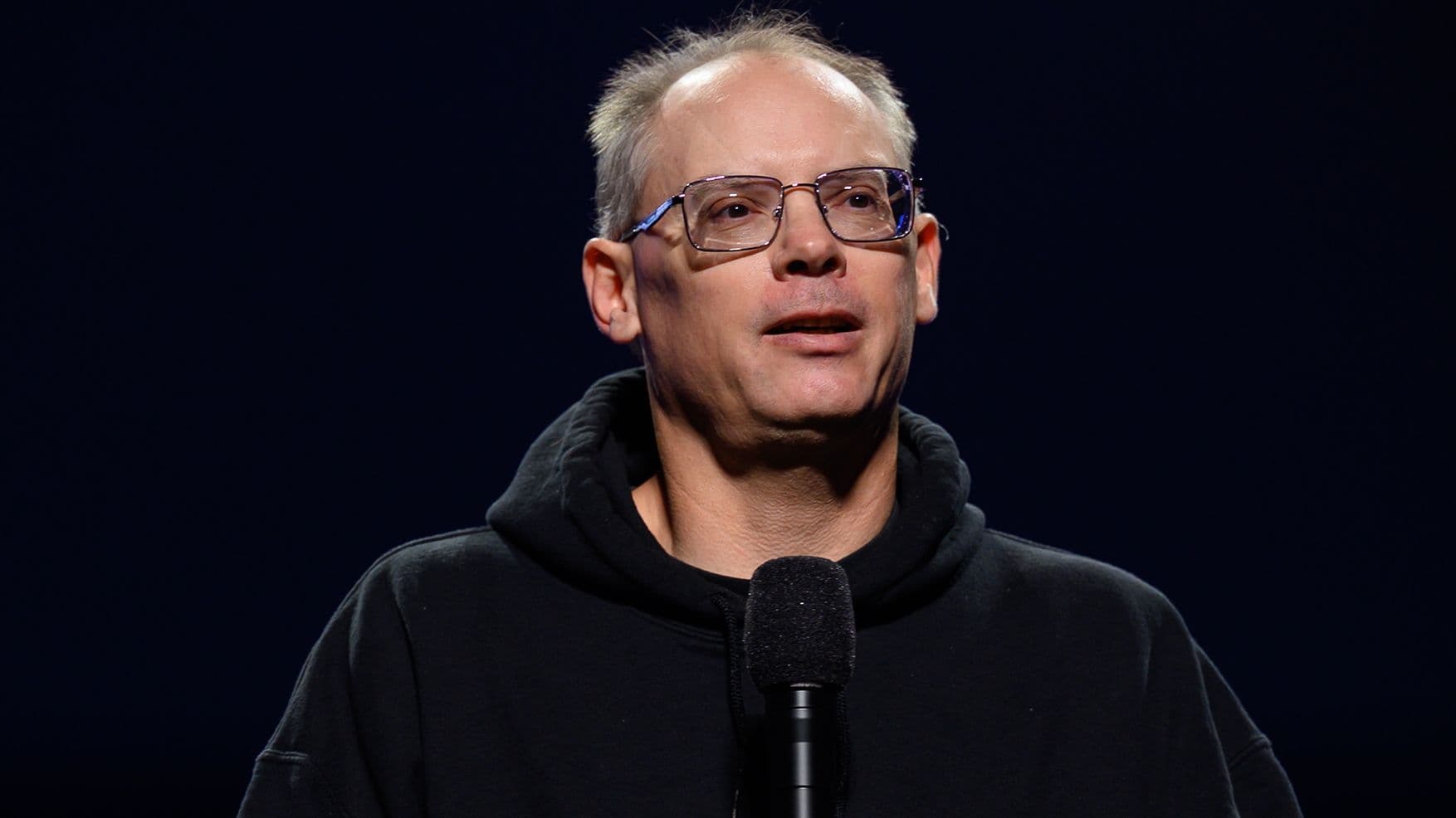 Epic Games CEO Tim Sweeney speaking at Unreal Fest Chicago 2026 keynote