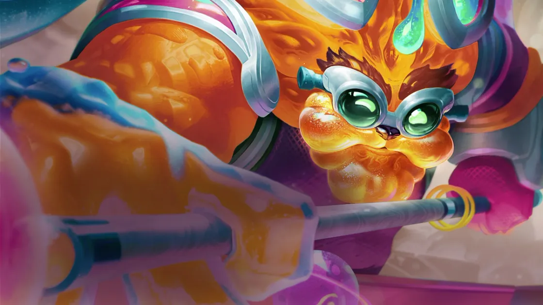 Teamfight Tactics Space Gods set with Pengu character party theme