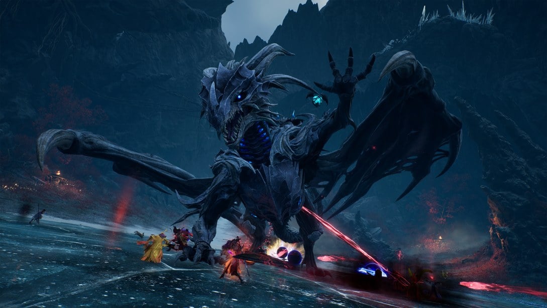 Throne And Liberty's Ramux Archboss battle scene with lightning effects and new weapon designs