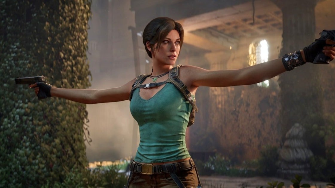 Lara Croft exploring ancient ruins in Tomb Raider Legacy of Atlantis remake