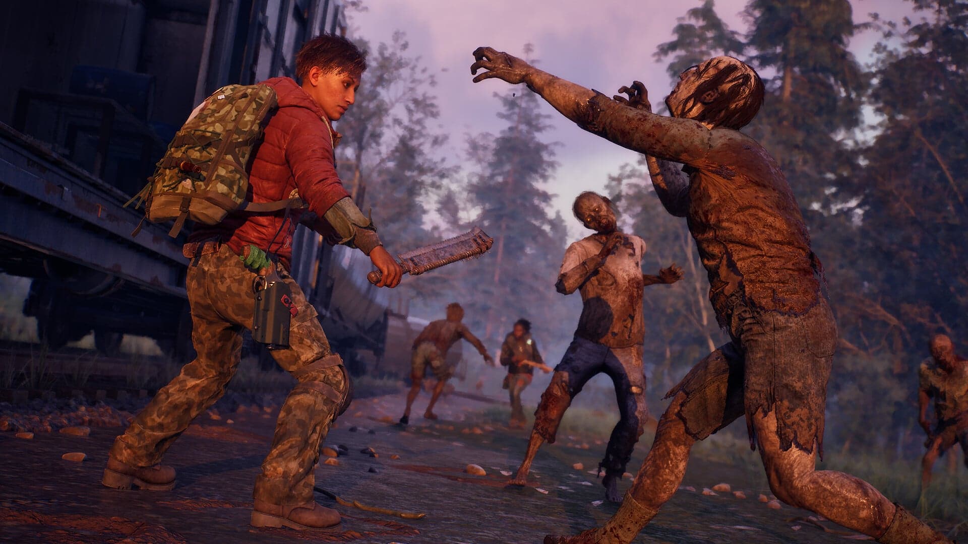 State of Decay 3 key art showing zombified wildlife in a dark forest