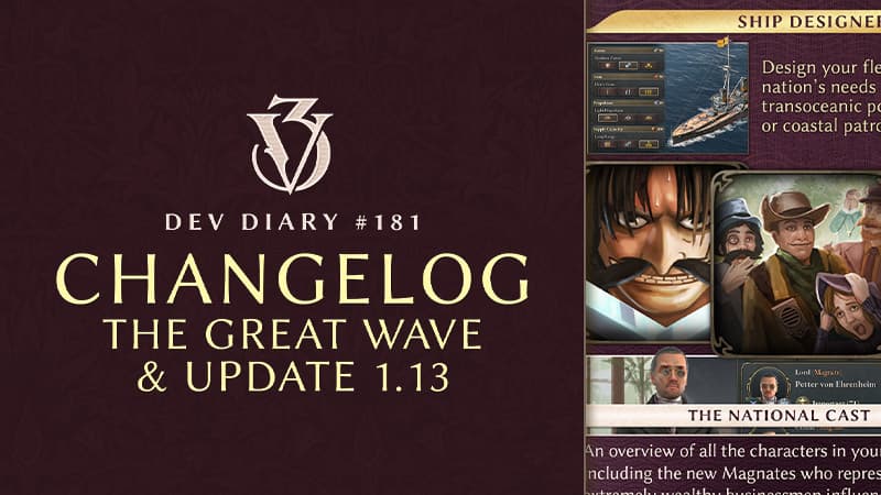 Article header image for Victoria 3 - Dev Diary #181 - The Great Wave & Notes (23rd April 2026)