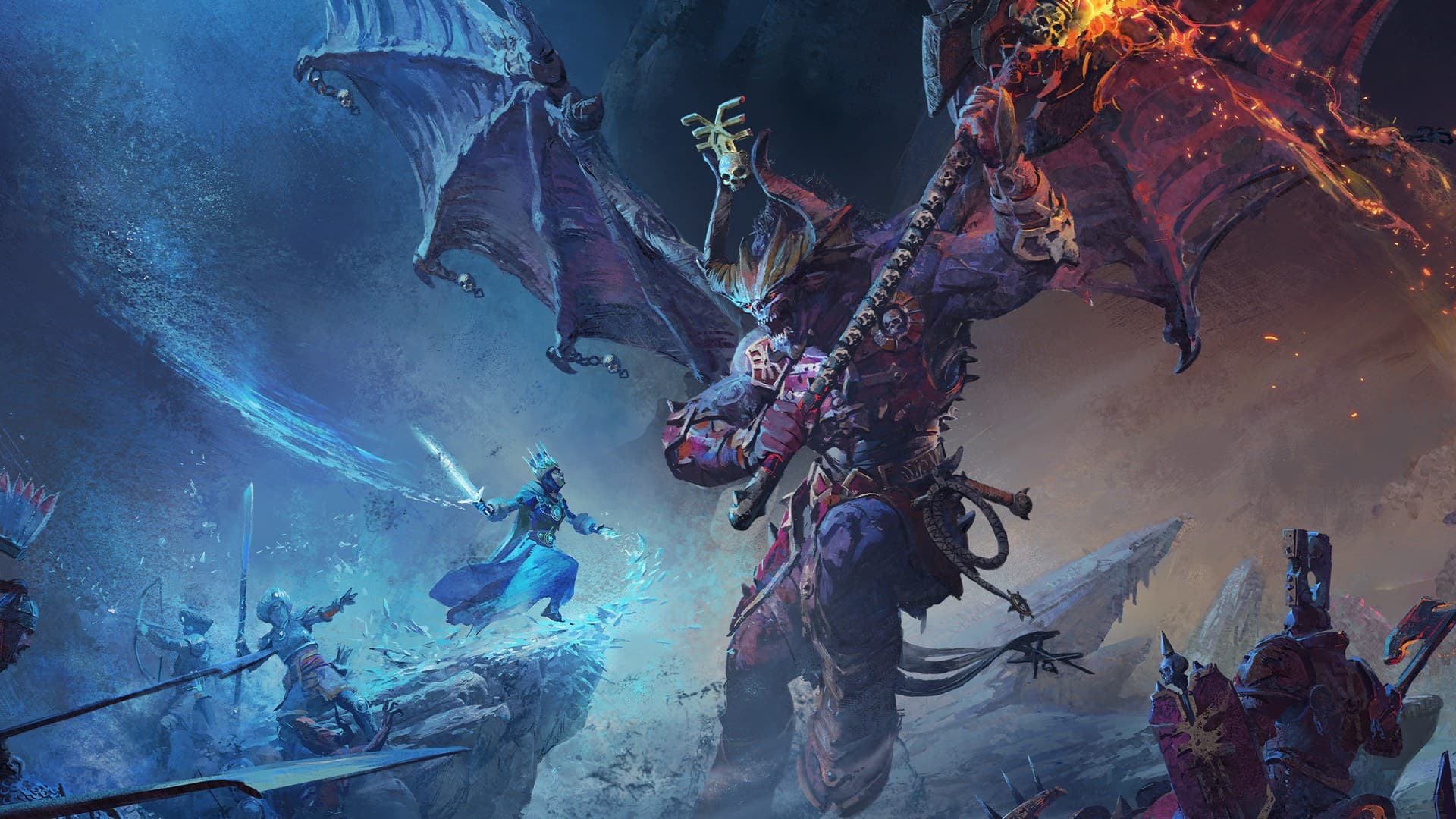 Total War: Warhammer III promotional artwork featuring Shadow Walkers in combat.