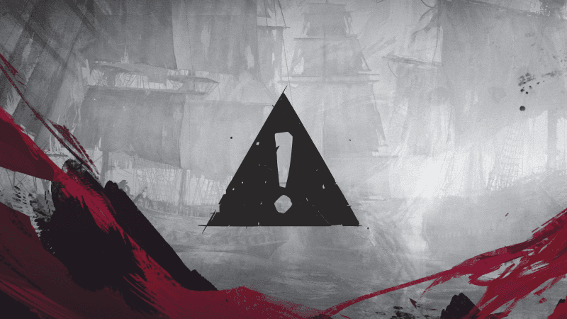 Windrose sailing ship with damaged sails and cannonballs in ocean combat