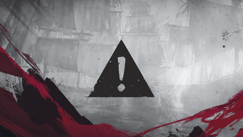 Windrose sailing ship with damaged sails and cannonballs in ocean combat
