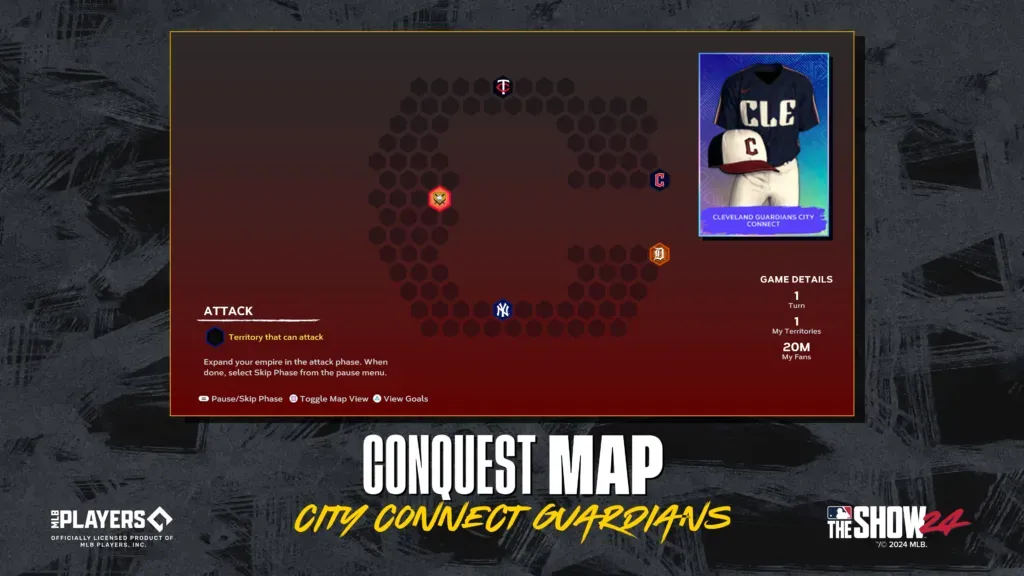 NIKE CITY CONNECT CLEVELAND GUARDIANS CONQUEST MAP
