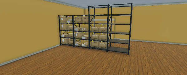 Added more sections for the storage area