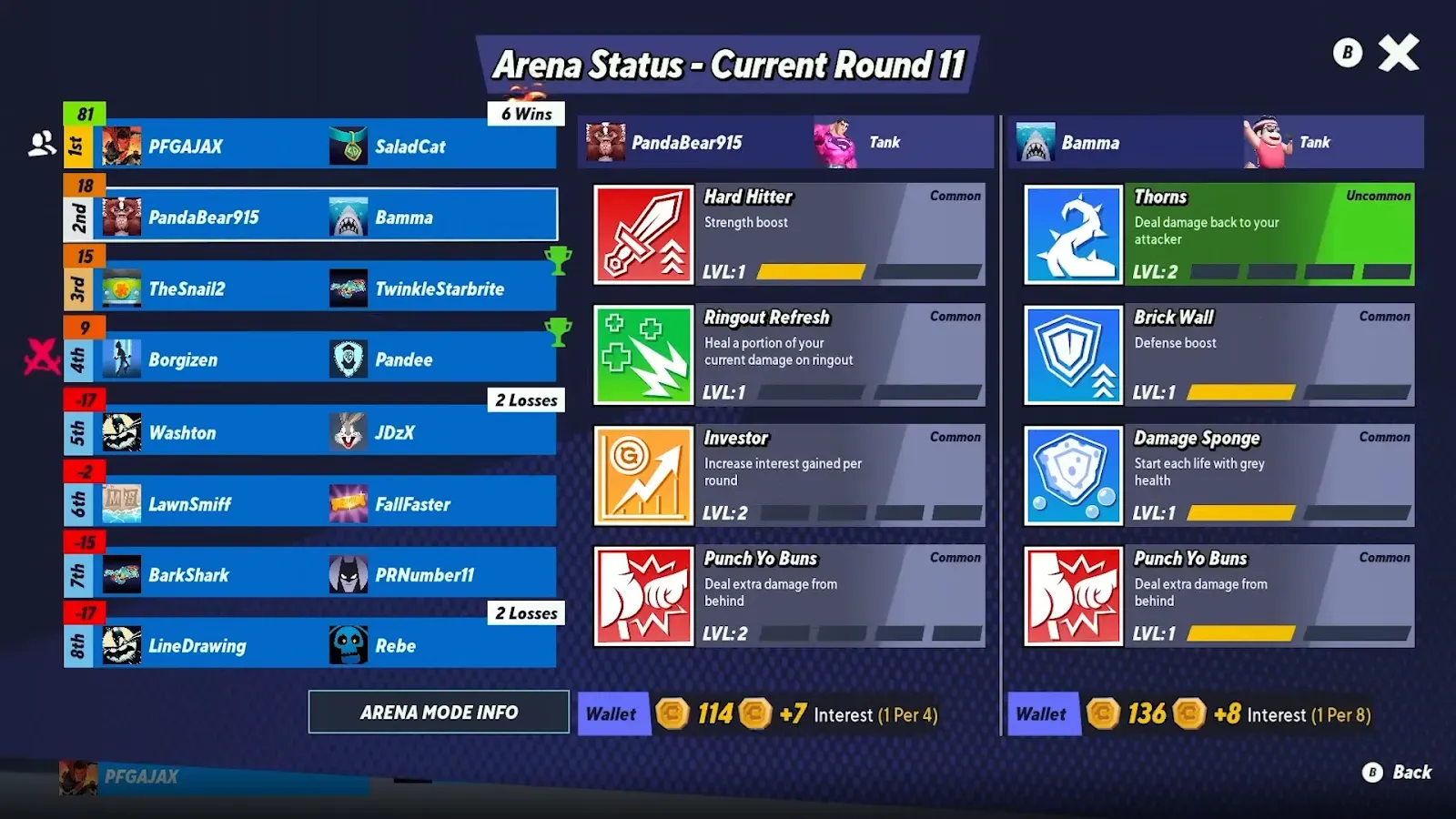 Arena Status